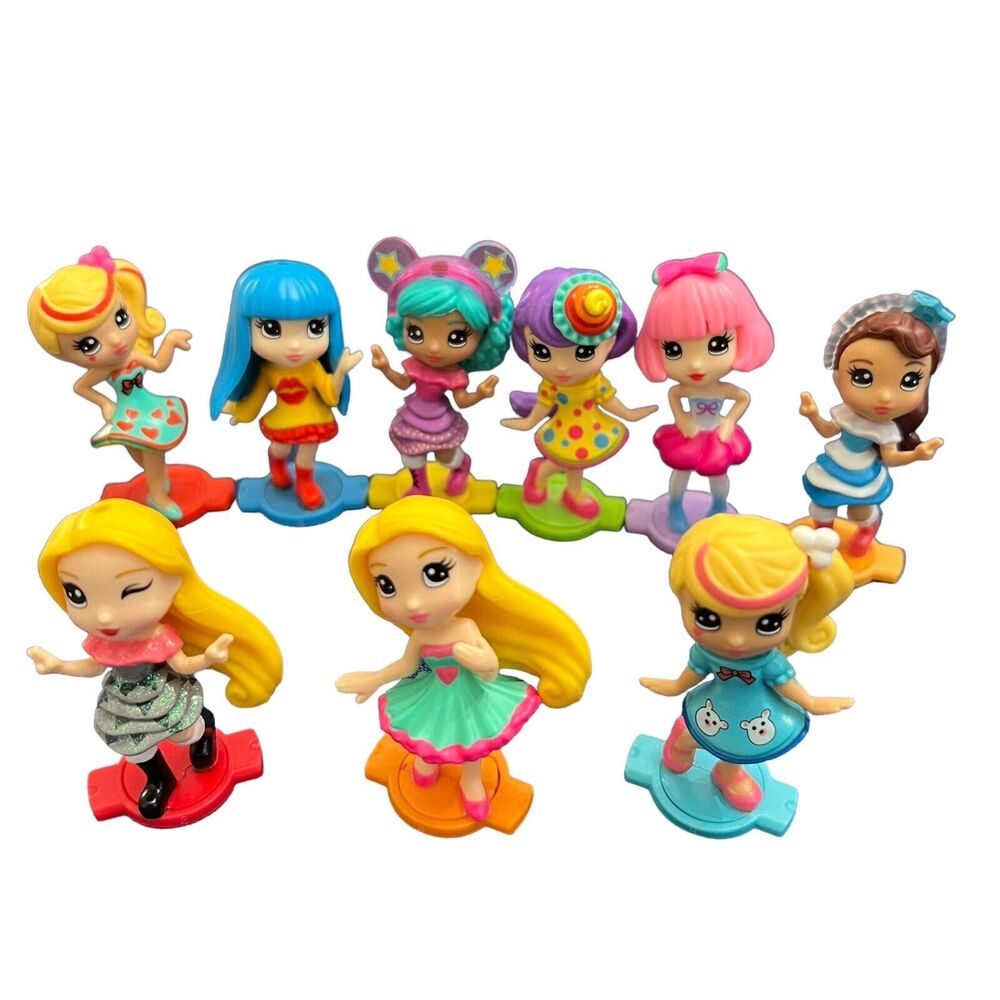 PARTY POPTEENIES MINIFIGURE TOYS ~ 2 1/2" Action Figures Lot of 9 SPIN MASTER